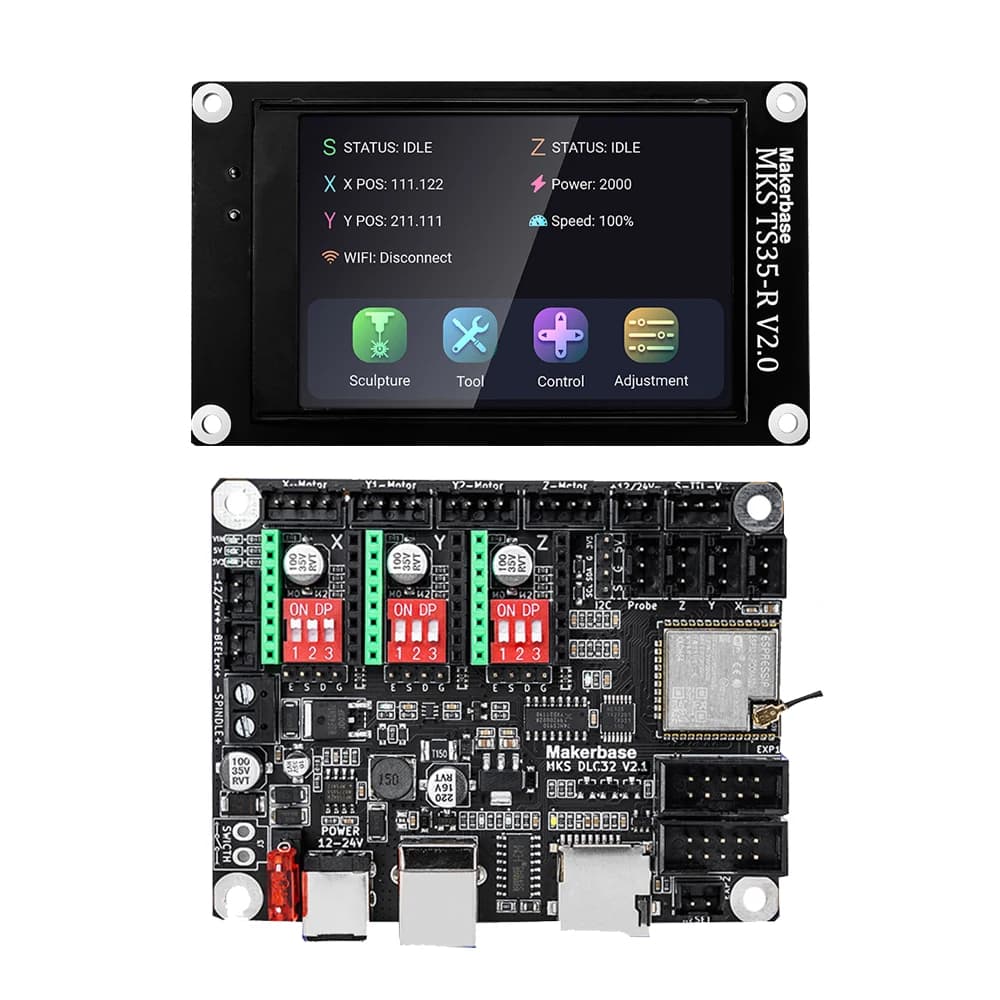Makerbase MKS DLC32 V2.1 32bits Motherboard Offline Controller  WIFI TFT Touch Screen TS24/TS35-R For Laser Engraving Machine — view 5