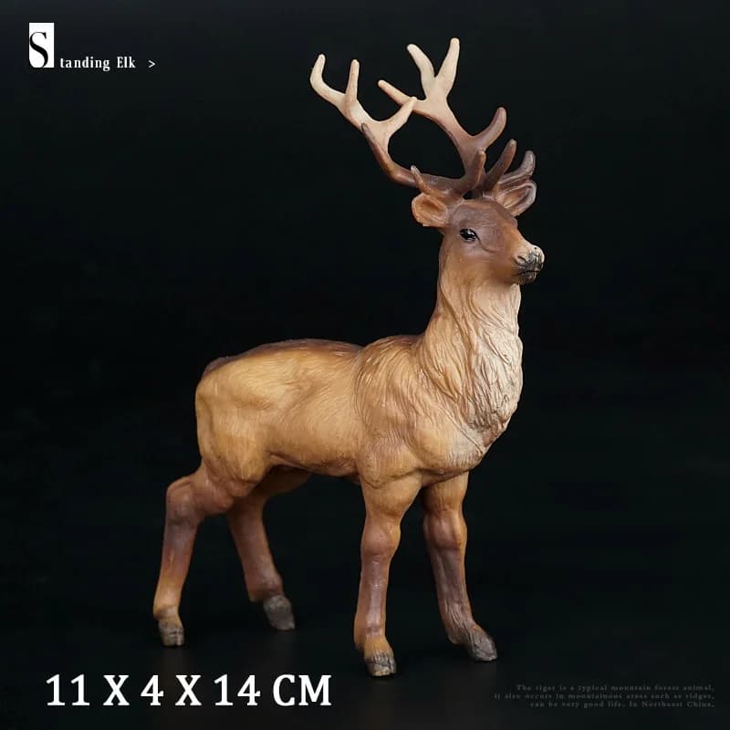 Simulation Wild Animal Elephant Lion Graffe Brown Bear Action Figures Wildlife Sika Deer Hippo Zebra Crocodile Figurines Kid Toy — view 6