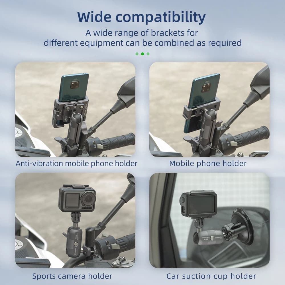 FANAUE Aluminum Alloy Double Socket Arm 25 mm/1 Inch Ball Head Holder Mount Clamp for Bicycle Motorcycle Camera for RAM MOUNTS — view 6