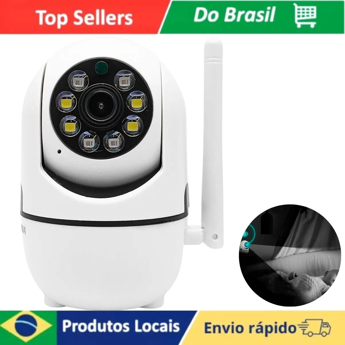 1080P Wi-Fi Surveillance Camera with Night Vision, Two-Way Audio, and Motion Detection for Home Security