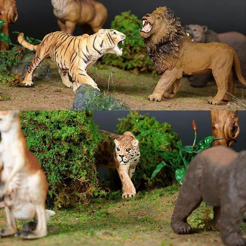 Simulation Wild Animal Elephant Lion Graffe Brown Bear Action Figures Wildlife Sika Deer Hippo Zebra Crocodile Figurines Kid Toy — view 4