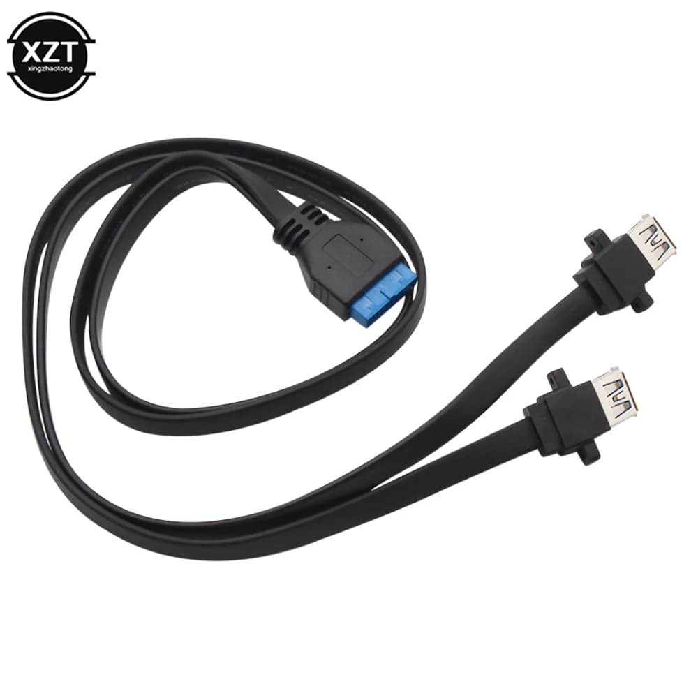 2 Port USB 3.0 Front Panel 20 Pin USB3.0 Hub Expansion Bay Adapter Plastic Bracket for PC Desktop 3.5 Inch Floppy Bay — view 2