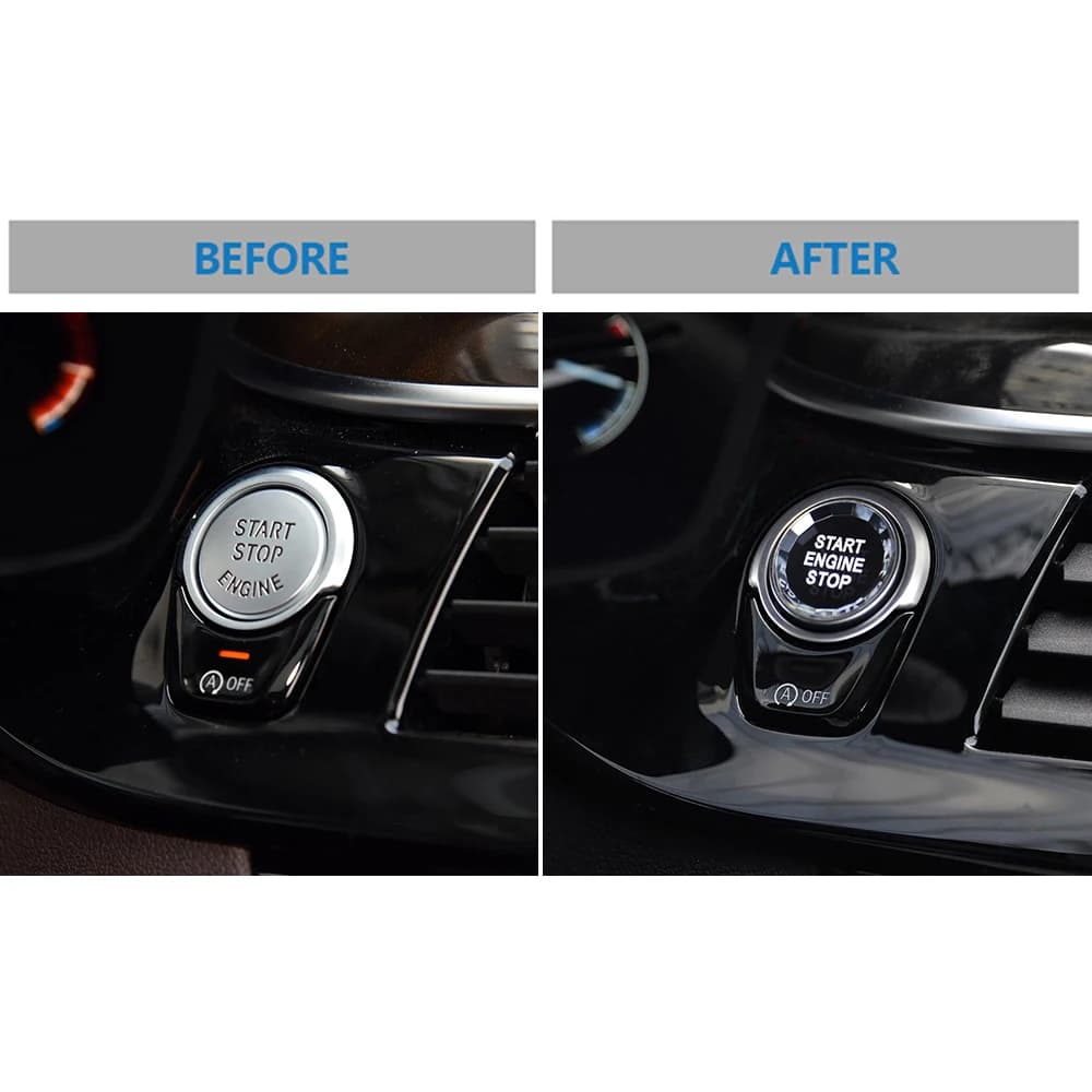 Crystal Styling Car Start Stop Engine Switch Button Cover Trim For BMW E81 E87 E60 E90 E92 E70 F25 F26 G30 F20 F22 F30 F10 F32 — view 3
