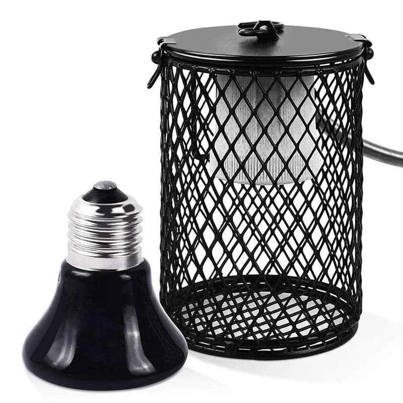 220V E27 Pet Heating Lamp for Turtle Snake Lizard Infrared Ceramic Emitter Heat Light 100W Reptile Lamp EU Plug — view 2