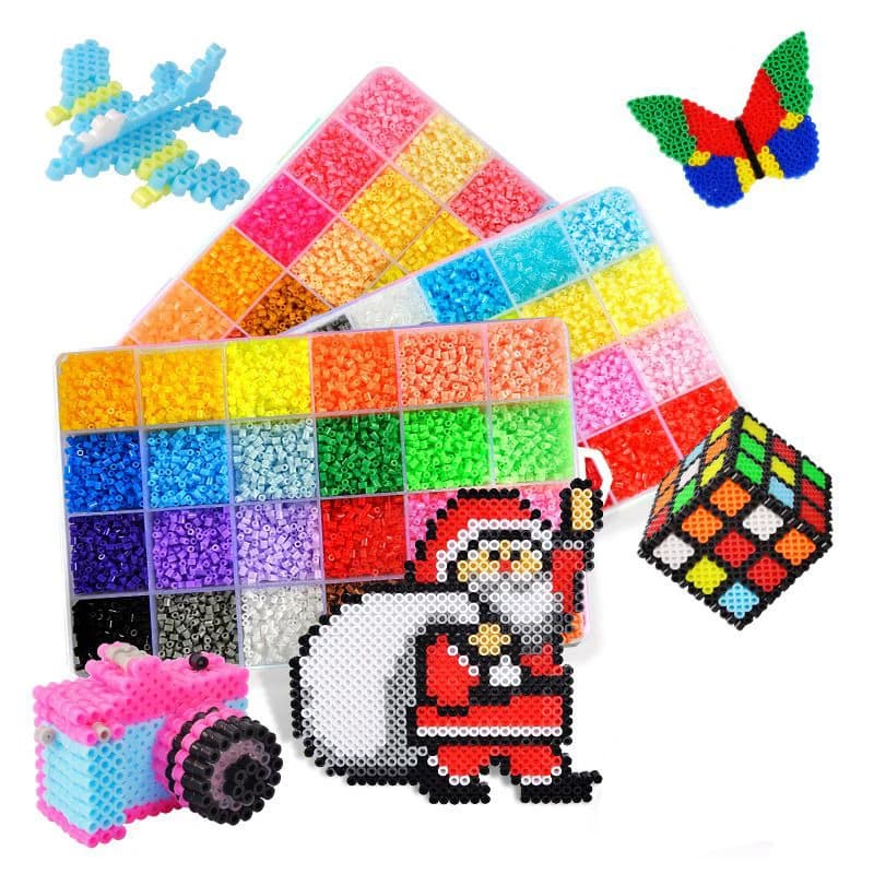 2.6mm 24/48colors Hama beads Education Iron beads 3D puzzle Beads lroning Guarantee perler Fuse beads diy toy miçangas — view 6