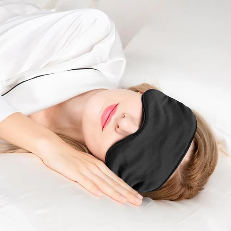 Imitated Silk Eye Patch Shading Sleep Eye Mask Eyepatch Travel Relax Cover Eyeshade Health Sleeping Shield Eye Care Tools — view 5