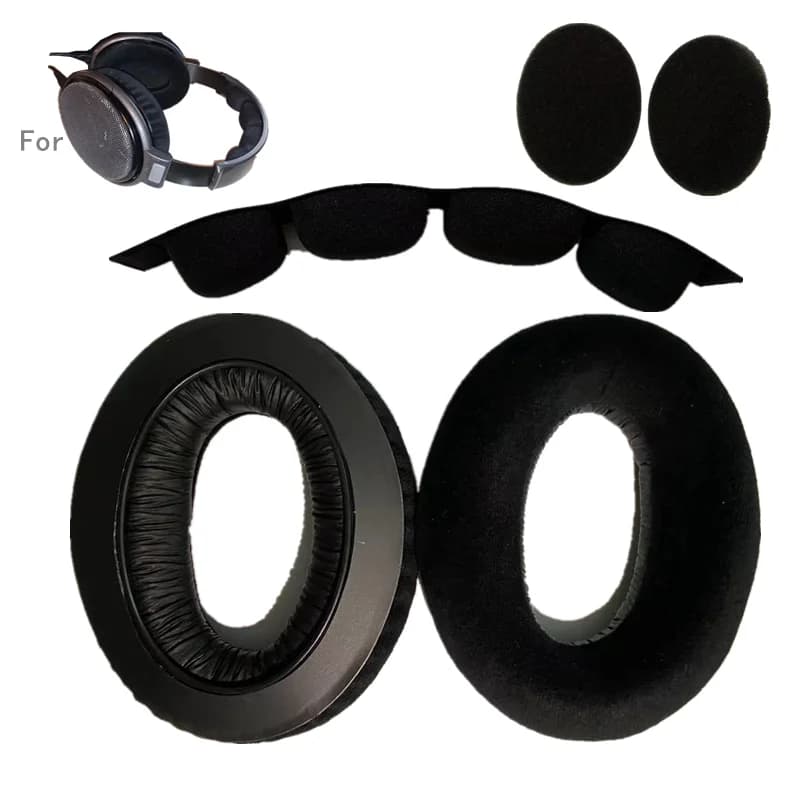 Replacement VELVET Ear Pads for SENNHEISER HD650 HD600 HD580 HD660 S HD565 HD545 Headphones And Headband Cushions Earpad SET — view 5
