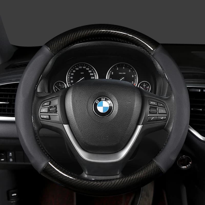 Car Steering-Wheels Cover 38cm 15"Leather For BMW 1 2 3 4 5 6 7 Z Series E46 E90 E87 F20 F22 F45 F30 G20 E60 F10 G30 F01 G11 E89 — view 5