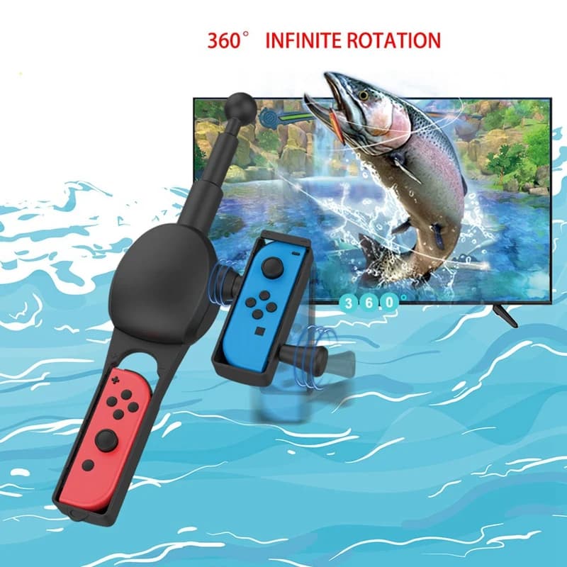For Nintendo Switch Fishing Rod Fishing Star SWITCH Fishing Game Accessories For Joy-con Controller handle storage — view 4