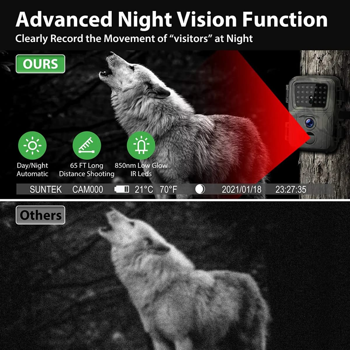 20MP 1080P Mini Trail Hunting Camera Wildlife Cameras 850NM  Night Vision Mini600  Animal Cam Photo Trap Surveillance Tracking — view 5