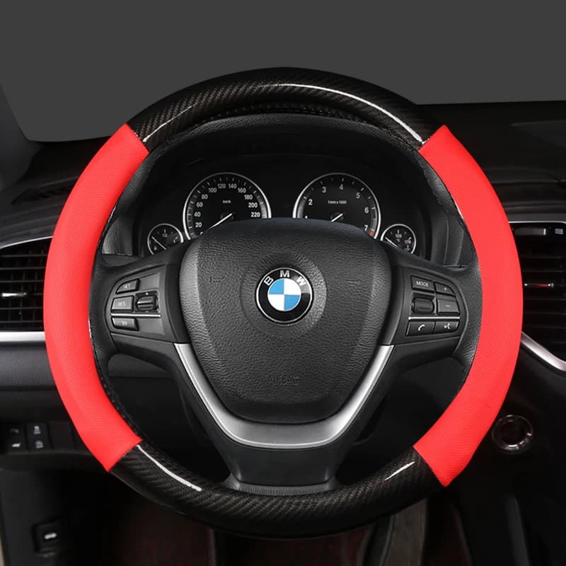 Car Steering-Wheels Cover 38cm 15"Leather For BMW 1 2 3 4 5 6 7 Z Series E46 E90 E87 F20 F22 F45 F30 G20 E60 F10 G30 F01 G11 E89 — view 4