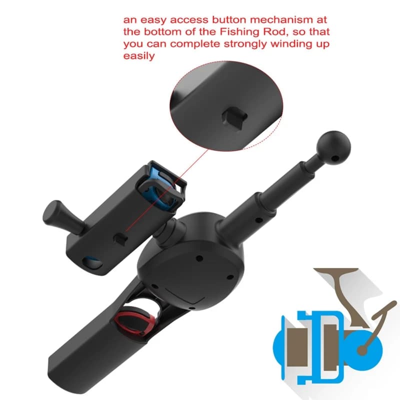 For Nintendo Switch Fishing Rod Fishing Star SWITCH Fishing Game Accessories For Joy-con Controller handle storage — view 5