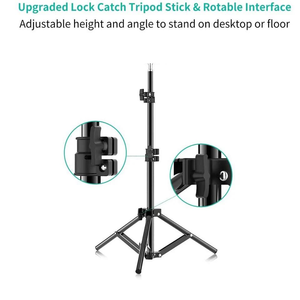 Photographic Lighting Stand Fill Light Stand Adjustable Tripod Suit For Ring Light With 1/4 Screw Ring Lamp Softbox Ringlight — view 3