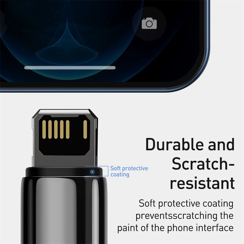 Baseus 2.4A USB Cable For iPhone 14 13 Pro Max XR Xs Cable Fast Charging Cable for iPhone 12 Charger USB Data Line — view 4