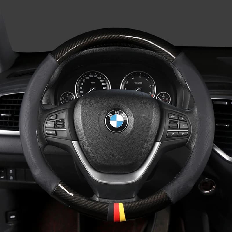 Car Steering-Wheels Cover 38cm 15"Leather For BMW 1 2 3 4 5 6 7 Z Series E46 E90 E87 F20 F22 F45 F30 G20 E60 F10 G30 F01 G11 E89 — view 2