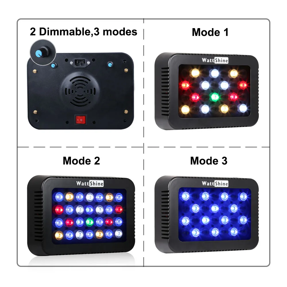 Dimmer Aquarium Light 3 Mode Lighting 140W Marine Coral Lights Aquarium Led Lamp Fish Tanks And Aquariums Fishbowl Accessories — view 5