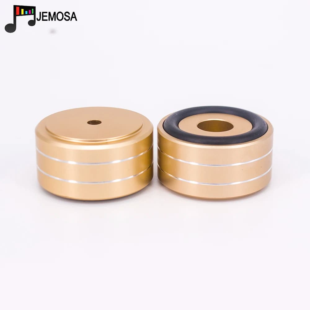4PCS 40*20mm Aluminum Amplifier Feet Shock Absorber Amplifier Rubber Feet HIFI Turntable Feet Audio Speaker Isolation Feet Pad — view 4