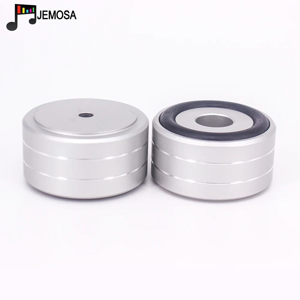 4PCS 40*20mm Aluminum Amplifier Feet Shock Absorber Amplifier Rubber Feet HIFI Turntable Feet Audio Speaker Isolation Feet Pad — view 3