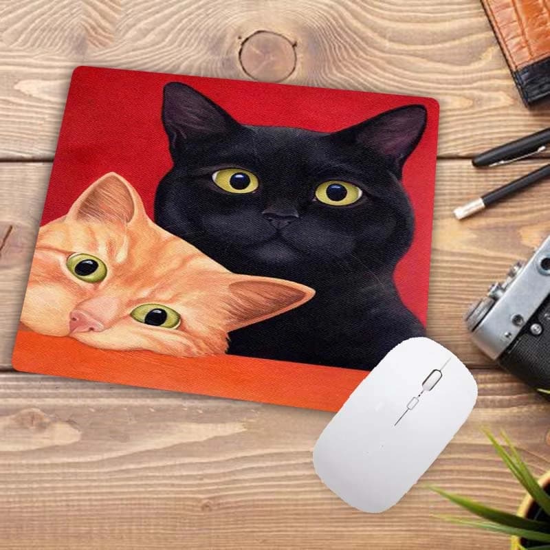 Big Promotion 22X18CM Cartoon Cute Cat Head Cool Designs Table Mouse Pad Laptop Computer Gaming Keyboard Mousepad Animal Mat — view 2