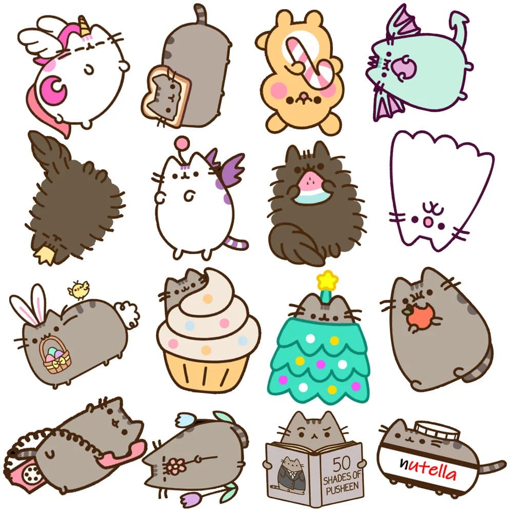 10/30/50pcs Kawaii Chunky Cat Stickers Cute Decorative Stationery Scrapbook Notebook Phone Diary DIY Waterproof Kids Sticker Toy — view 4