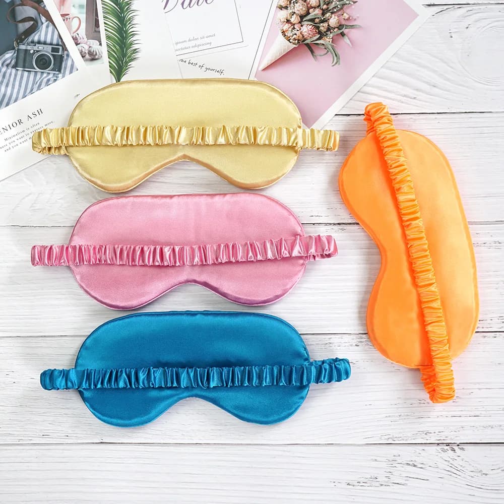 Imitated Silk Eye Patch Shading Sleep Eye Mask Eyepatch Travel Relax Cover Eyeshade Health Sleeping Shield Eye Care Tools — view 2