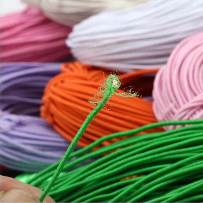 1mm Colorful High-Elastic Round Elastic Band Round Elastic Rope Rubber Band Elastic Line DIY Sewing Jewelry Accessories 9yards — view 3