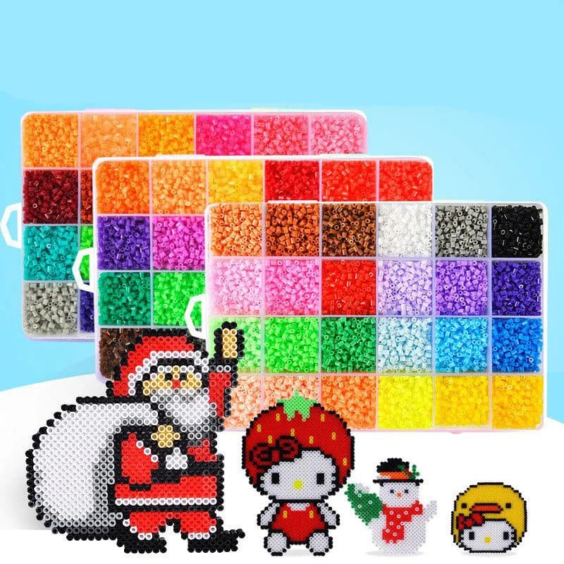 2.6mm 24/48colors Hama beads Education Iron beads 3D puzzle Beads lroning Guarantee perler Fuse beads diy toy miçangas — view 2