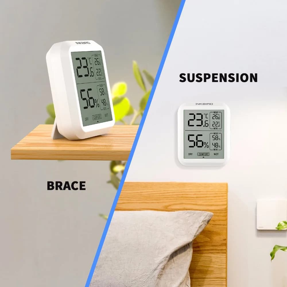 INKBIRD ITH-20 Digital Electronic Thermometer Hygrometer Multiple Uses for Temperature Humidity Meter Alarm Weather Air Quality — view 6