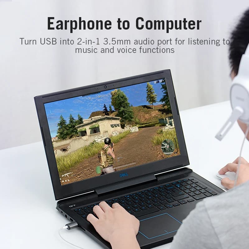 Vention Sound Card USB Audio Interface External Sound card USB Adapter 3.5mm For Laptop Speaker PS4 Earphone USB Mic SoundCard — view 5