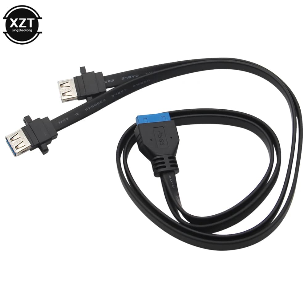 2 Port USB 3.0 Front Panel 20 Pin USB3.0 Hub Expansion Bay Adapter Plastic Bracket for PC Desktop 3.5 Inch Floppy Bay — view 3