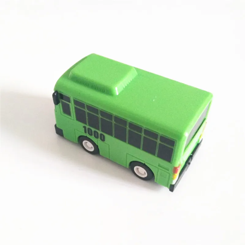 Korean Anime Tayo the little bus mini Plastic Pull Back Blue Tayo Gani Yellow Lani Green Red Rogi car model for kids Boy gift — view 4