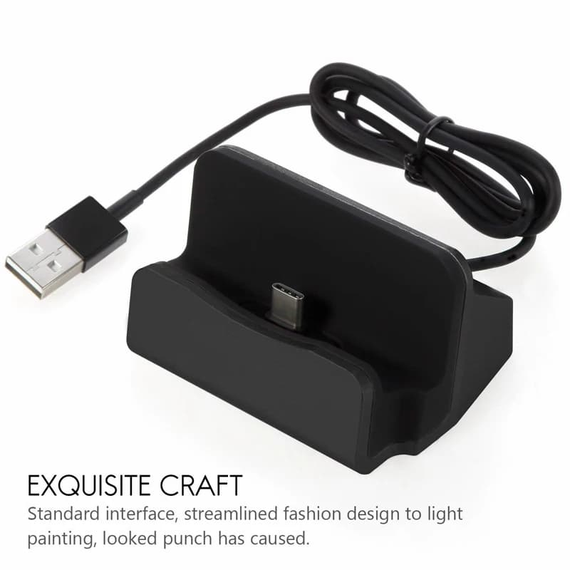 Type C USB Dock Charger For iPhone 14 13 12 11 Pro XS Samsung S10 S9 S8 S7 S6 Plus Charge Cradle Dock Station Stand Charger Base — view 4
