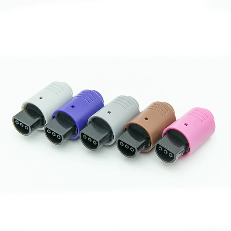 Replacement 3 Pin colorful male Connector Game Controller Socket plug for N64 wired controller — view 2