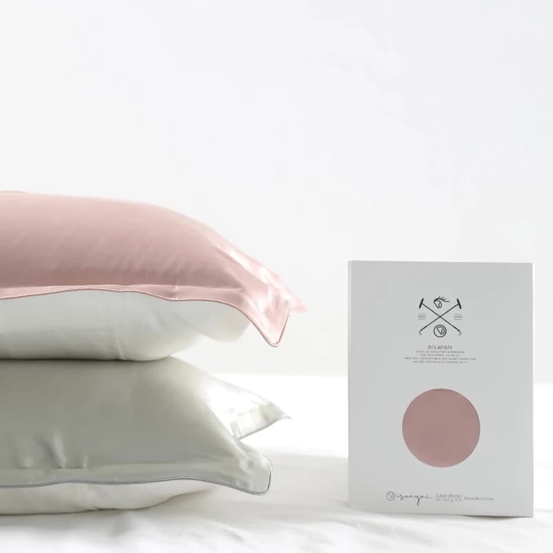 DISANGNI 100% Natural Mulberry Silk Pillowcase for Hair and Skin - Front in Pure Silk & Back in Breathable Lyocell Fiber, 1 Pack — view 4