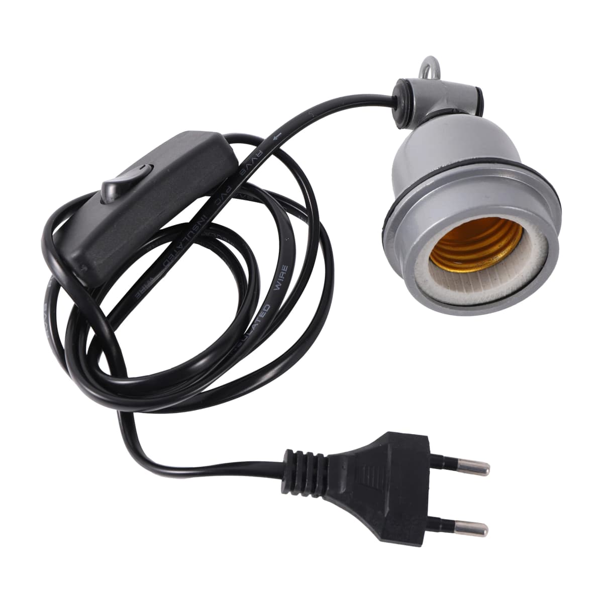 E27 Crawling pet lizard tortoise heating lamp holder & power cord switch Piglet Chicken Brooder Heating Spiral Light Socket 1 Pc