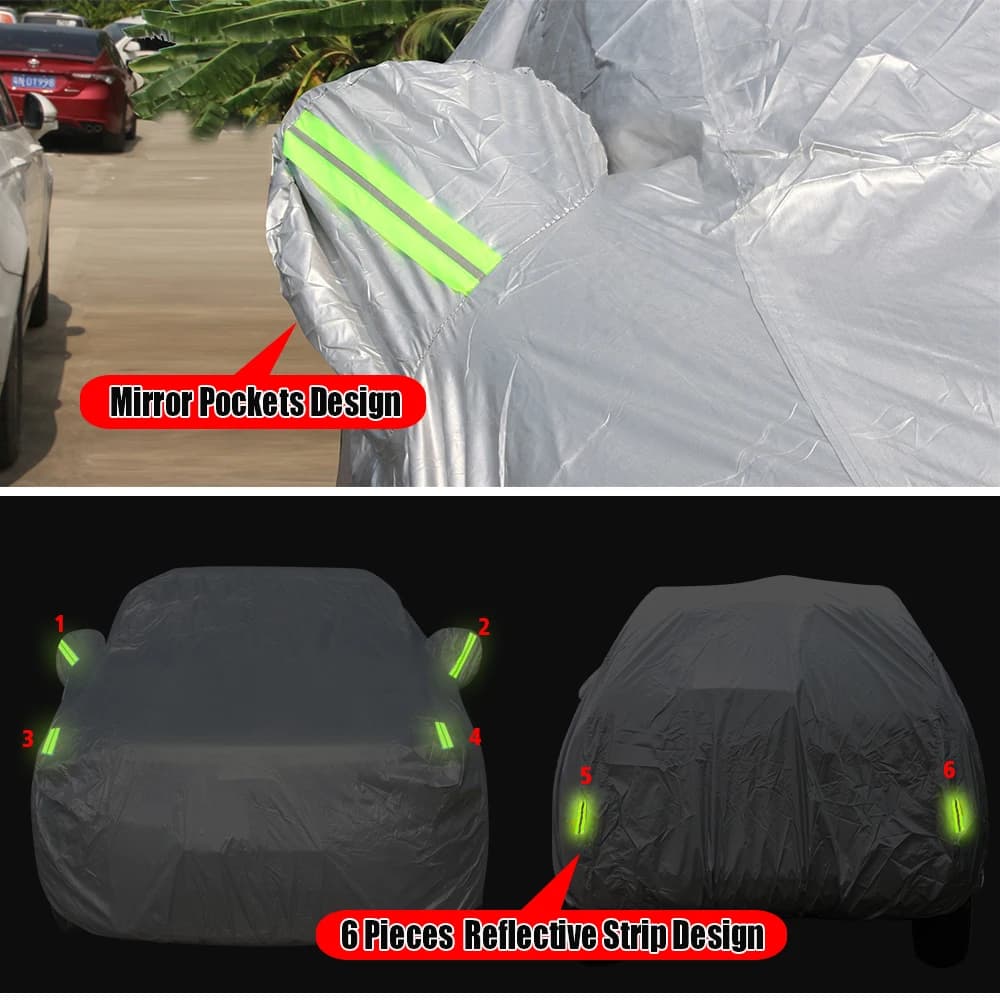 Car Cover Outdoor Anti-UV Sun Shade Snow Rain Dust Resistant Auto Cover For Kia Picanto Morning Eko Taxi Naza Suria — view 4