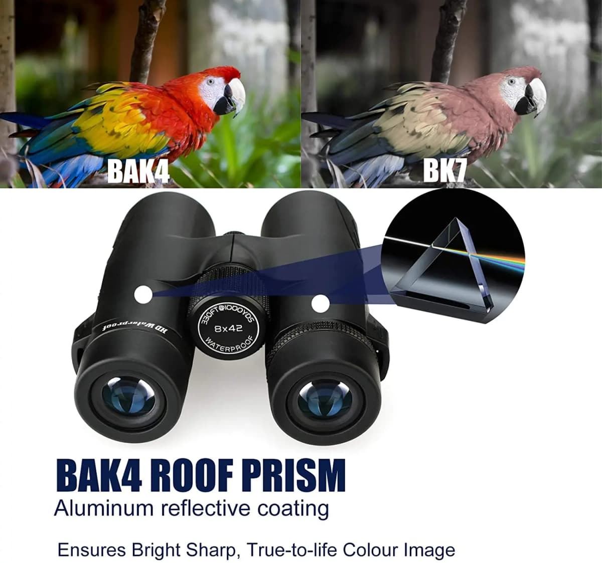 Svbony SV47 Binoculars 8x42/10x42 HD Waterproof BirdWatching Moncular Telescope for Adults FMC Bak4 Prism for Hunting Camping — view 4