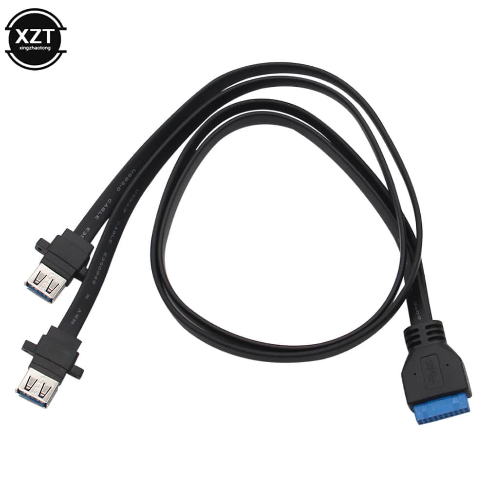 2 Port USB 3.0 Front Panel 20 Pin USB3.0 Hub Expansion Bay Adapter Plastic Bracket for PC Desktop 3.5 Inch Floppy Bay — view 4