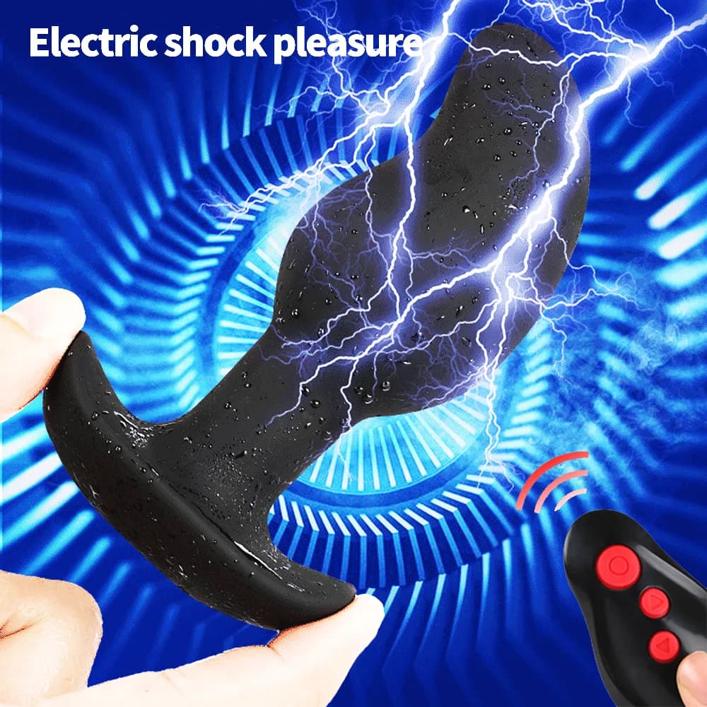 Electro Shock Anal Plug Vibrator Remote Control Dildo Vibrator E-stim G-spot Men Prostate Massage Big Butt Plug Vibrator Sex Toy — view 2