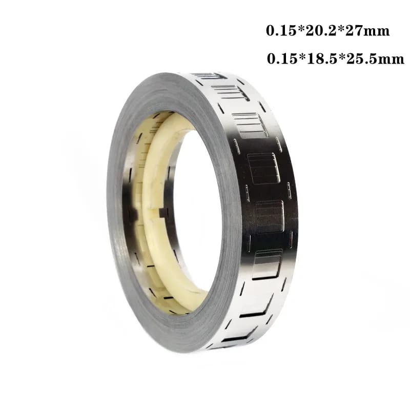 1KG Nickel-plated Steel Strip Lithium Ion-Lithium Battery 0.15x20.2x27mm / 0.15x18.5x25.5mm Used For 18650 Battery Spot Welder