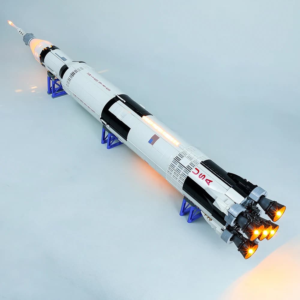LED Light Kit for Ideas 21309 The Apollo Saturn V Launch Vehicle 16032 Building Blocks Model DIY Toys Set Not Building Blocks — view 4