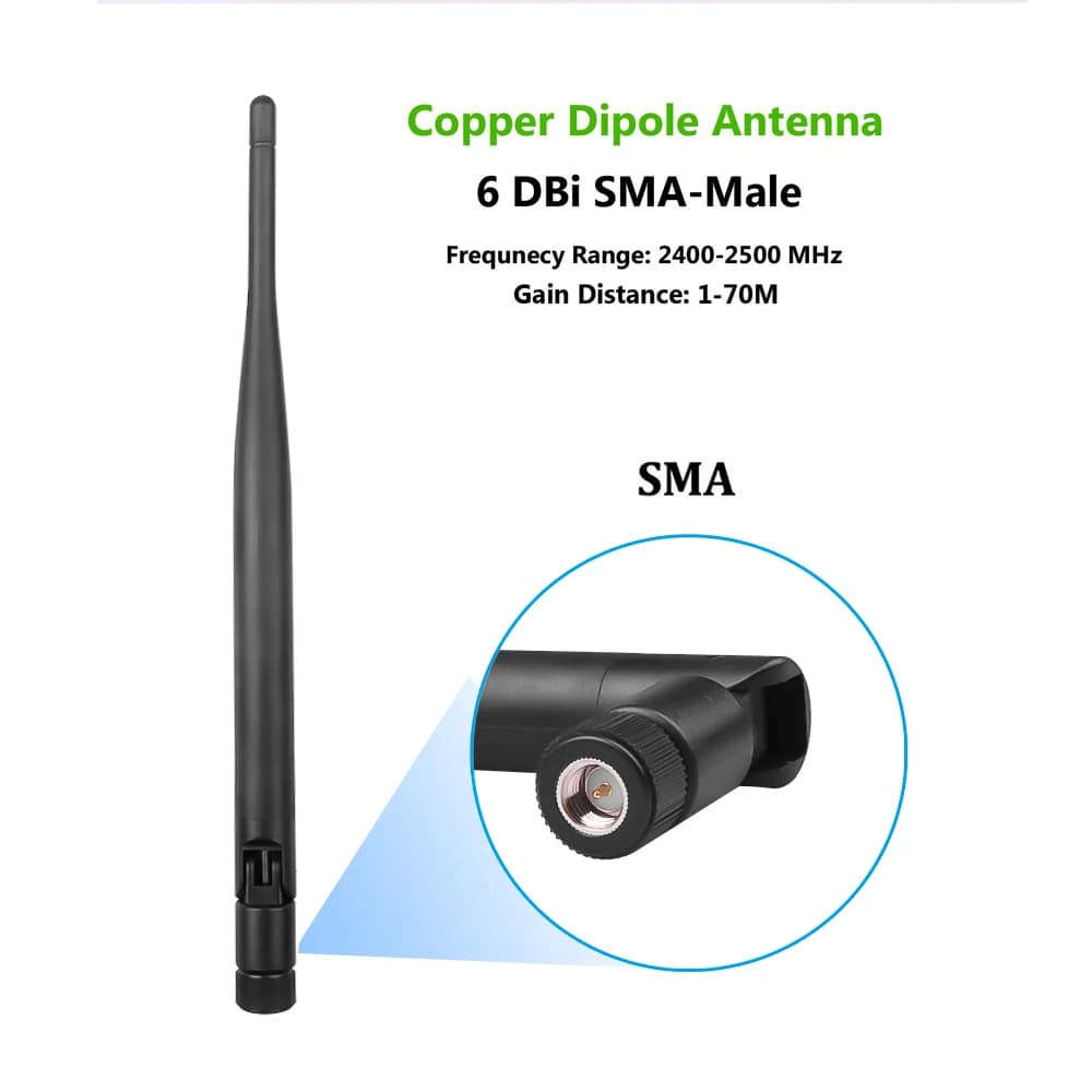 kebidumei 5dBi Aerial SMA Wireless Router WiFi Antenna 2.4GHz 802.11b/g For Mini PCI U.FL IPX to SMA Male Pigtail Cable