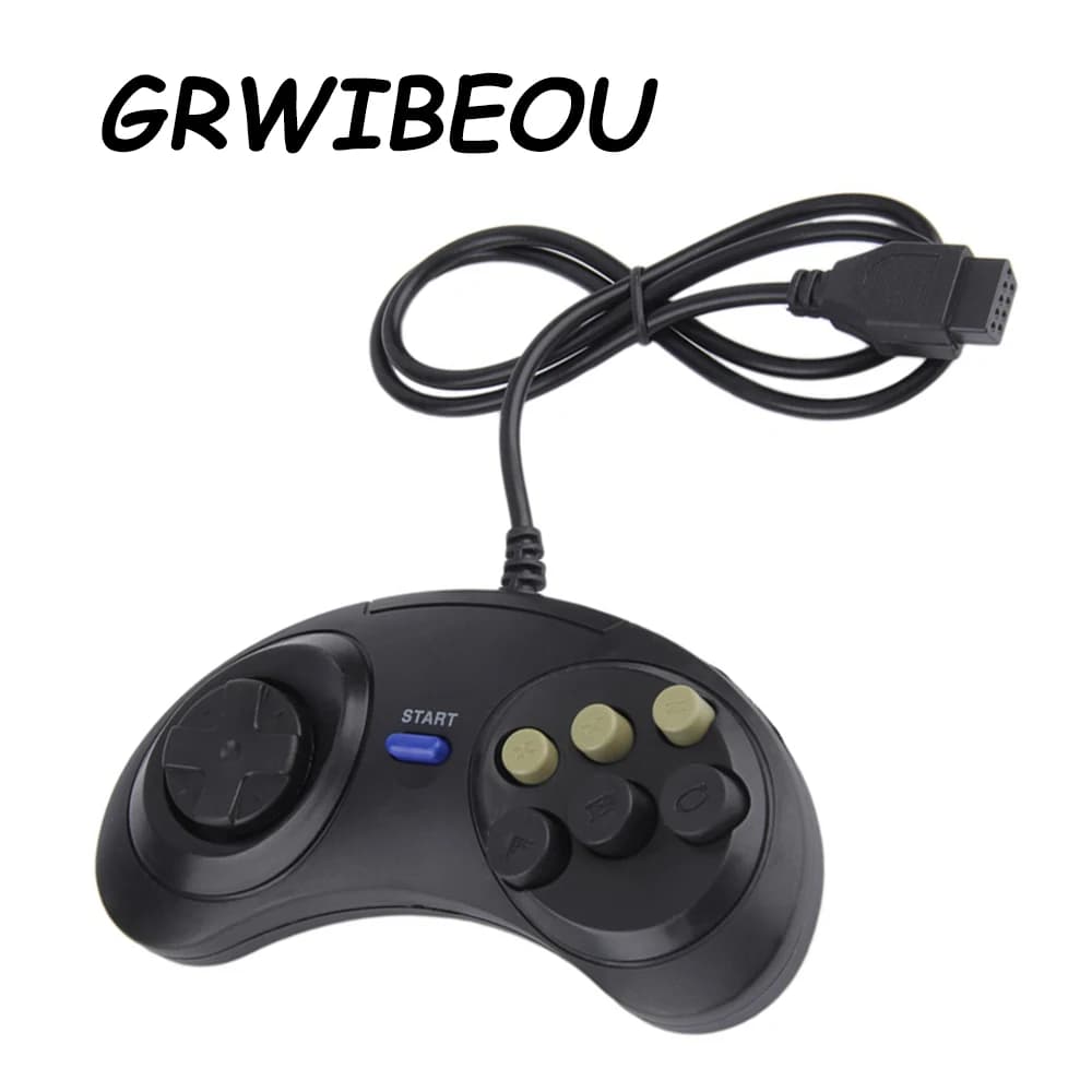 Universal Handle Game Controller Classic Wired 6 Buttons Remote Control For SEGA MD2 PC MAC Mega Drive Gaming Accessories