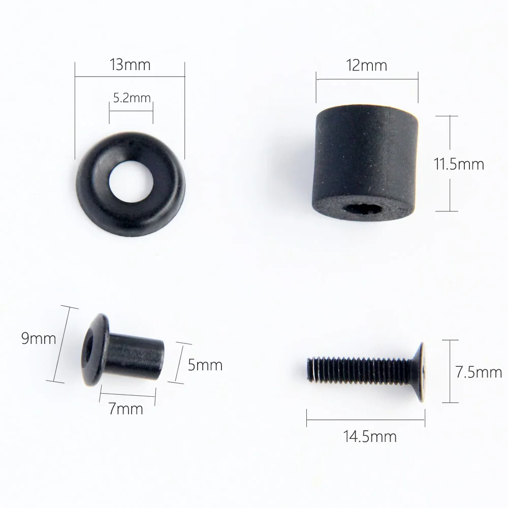 24pcs Flat Headed Long Post Chicago Screw With Metal Countersunk Finishing Washer Thick Rubber Washer For DIY Holster Scabbard — view 3
