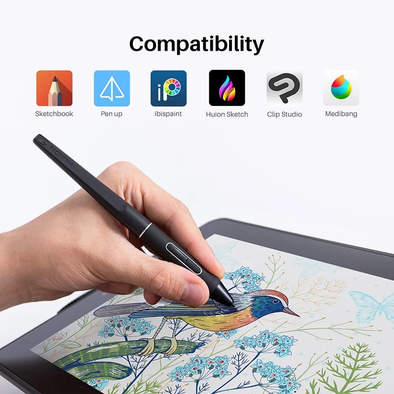 Huion 13 Inch Graphics Tablet Kamvas 13 with Screen Pen Display Tilt Function Battery-Free Stylus for Remote Working Drawing — view 3