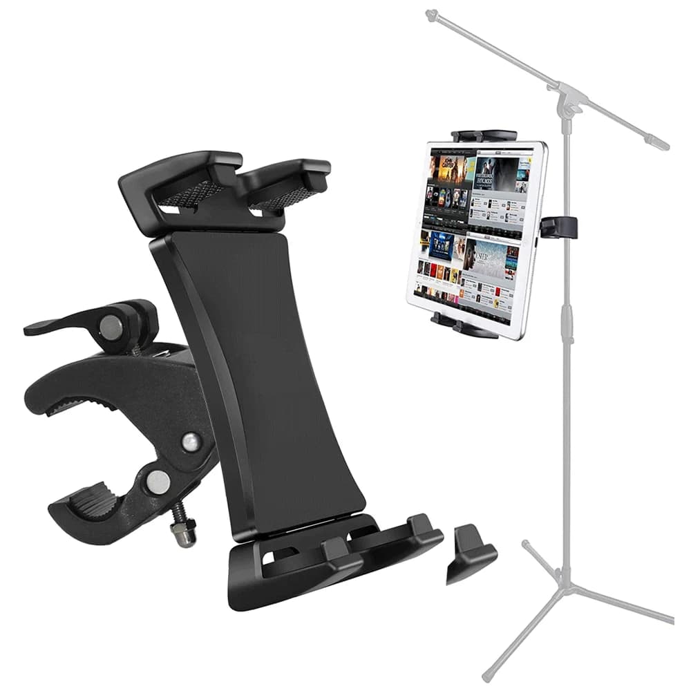 Mount Bracket Gym Treadmill Bike Handlebar Clip Stand Sports Adjustable Tablet Holder Universal 4-13 inch for iPad 9.7 10.5 2018 — view 2