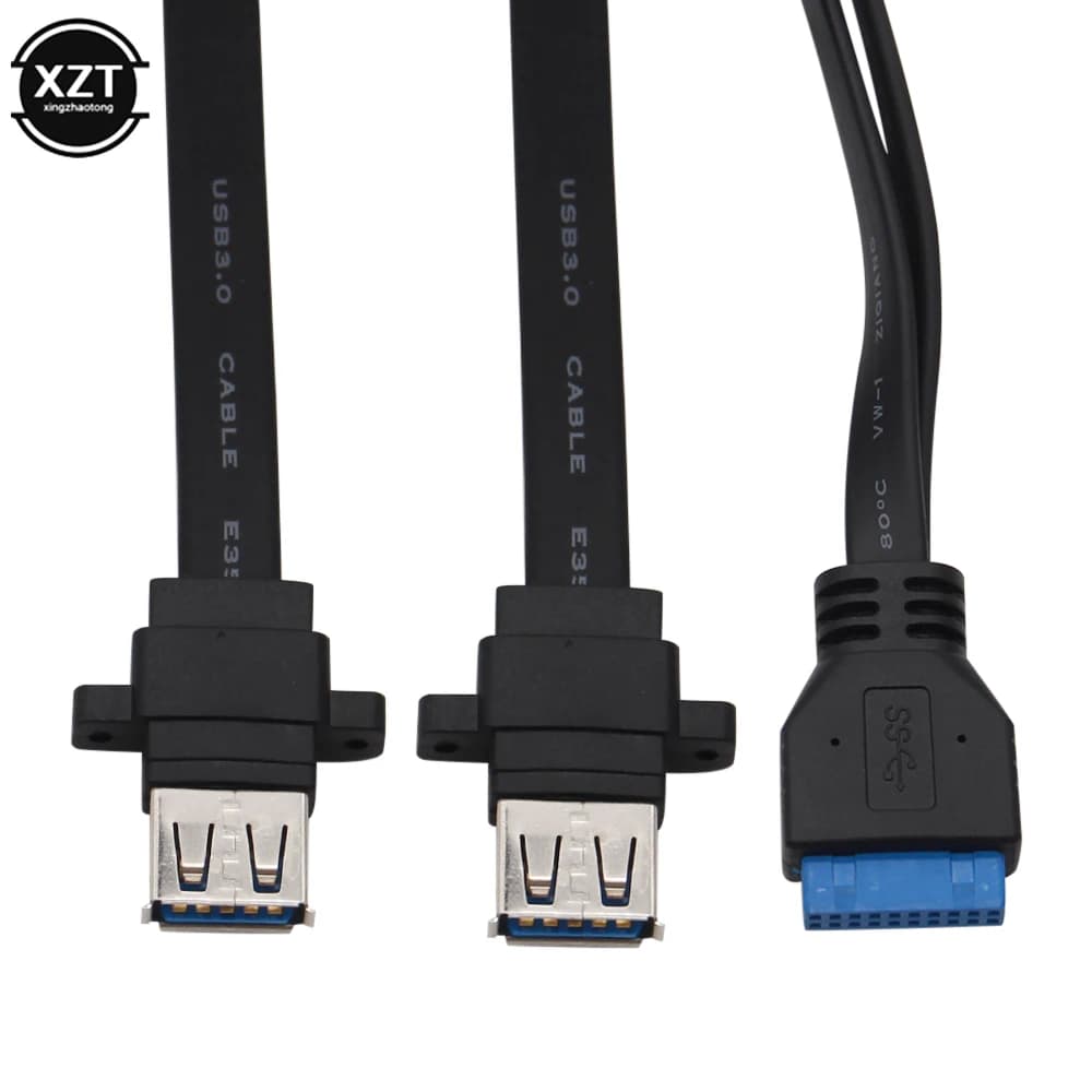 2 Port USB 3.0 Front Panel 20 Pin USB3.0 Hub Expansion Bay Adapter Plastic Bracket for PC Desktop 3.5 Inch Floppy Bay