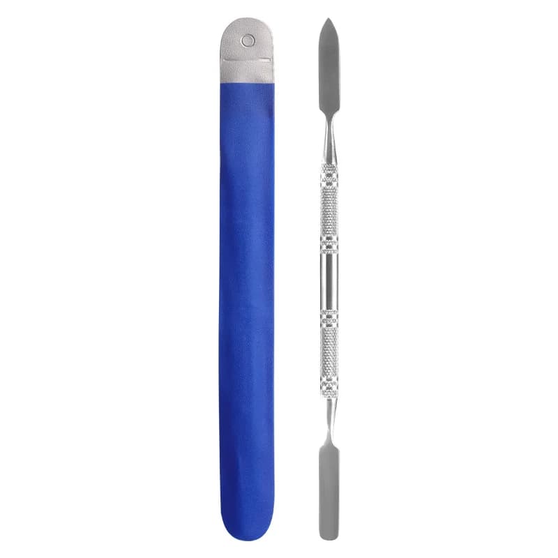 NEW style Stainless steel Cuticle Pusher Nail Art Stirring Polish Powder Blend Spatulas Tone Rods Manicure Remover Makeup Tools — view 2