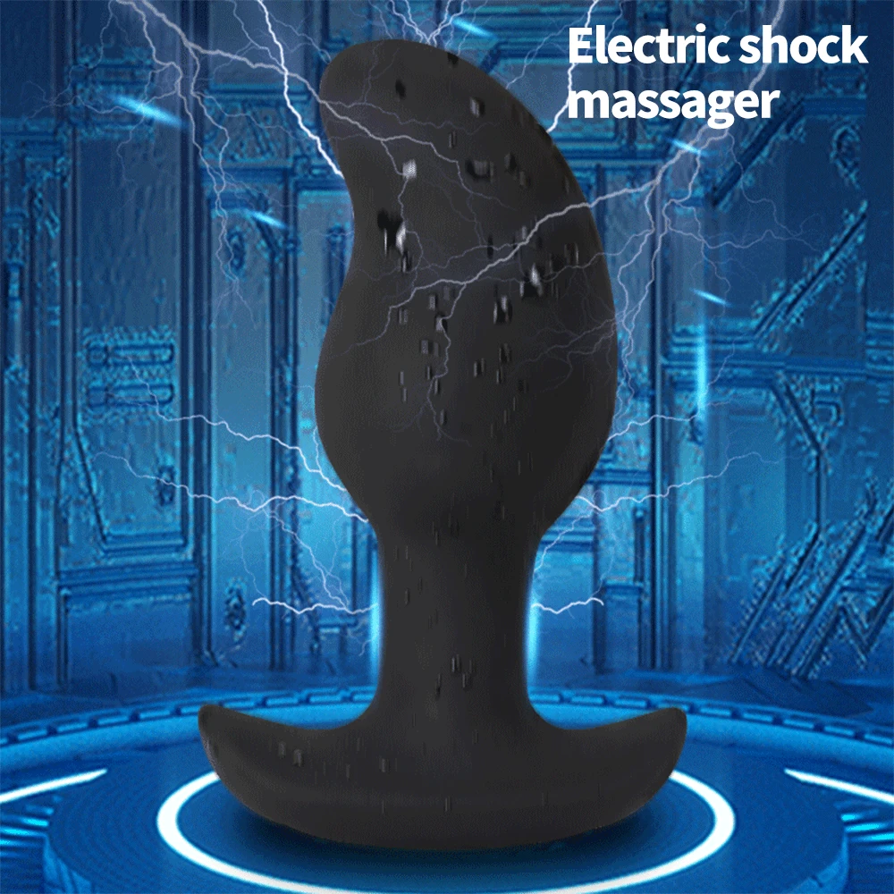Electro Shock Anal Plug Vibrator Remote Control Dildo Vibrator E-stim G-spot Men Prostate Massage Big Butt Plug Vibrator Sex Toy — view 3