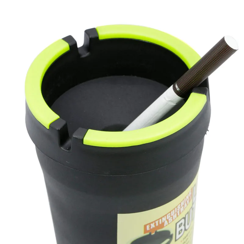 luminous butt bucket auto-Ashtray plastic Multifunctional portable durable fashionable car outdoor double layer Cigarette Smoke — view 4
